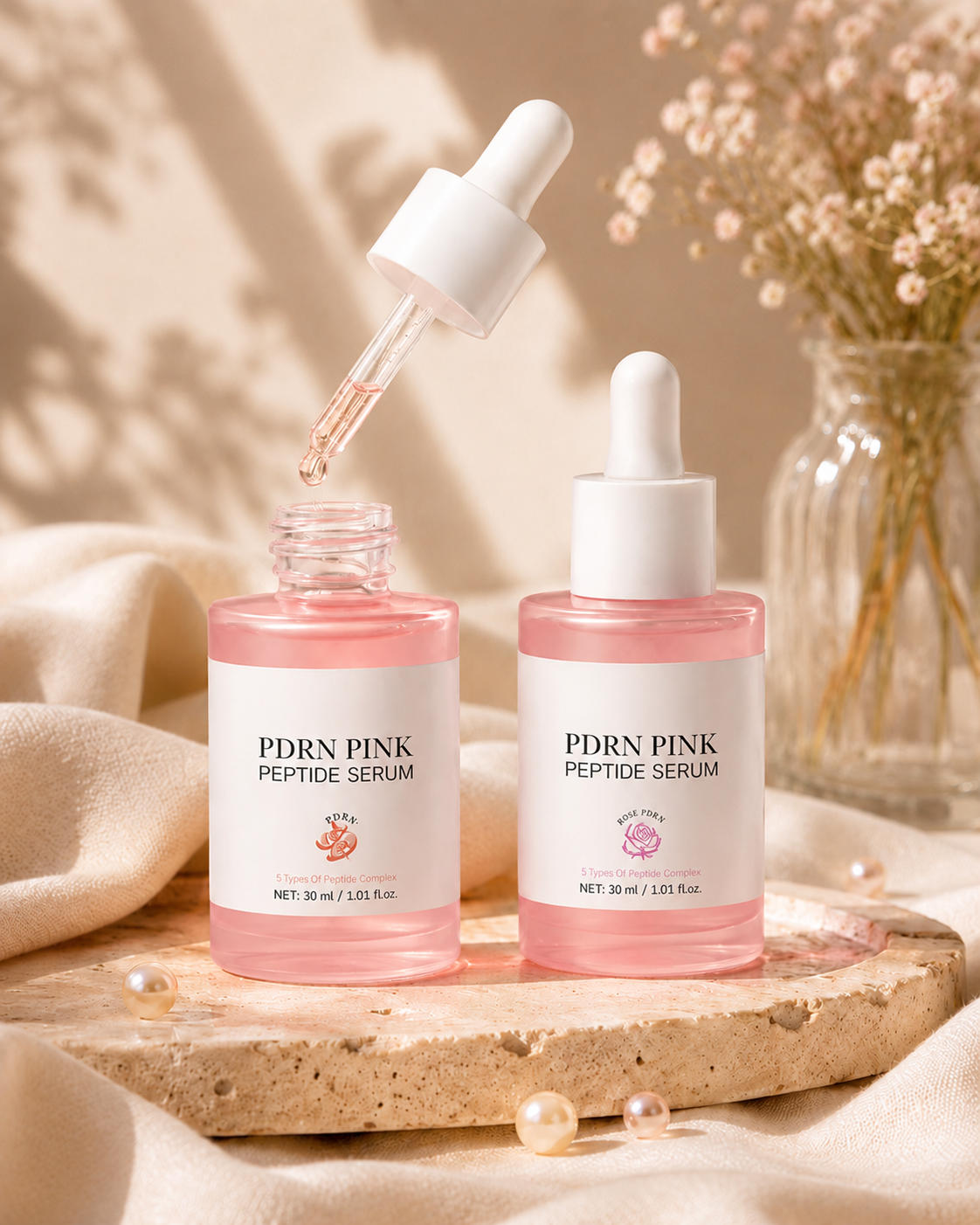 Pink Peptide Serum Moisturizing And Hydrating Facial Serum