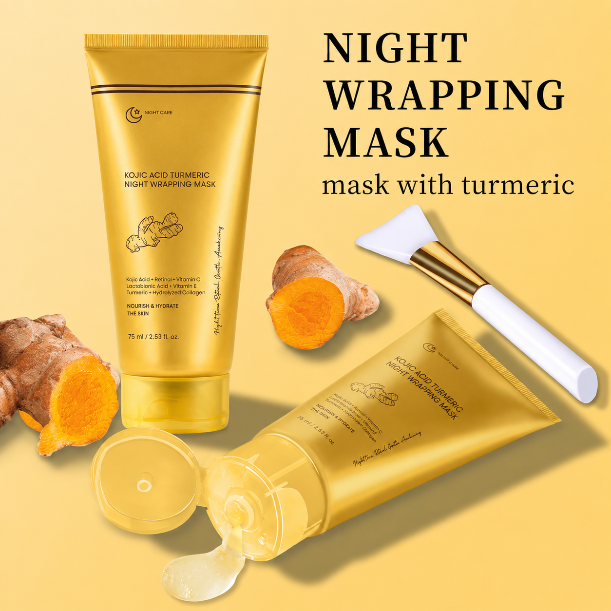 Kojic Acid Curcumin Mask + Brush
