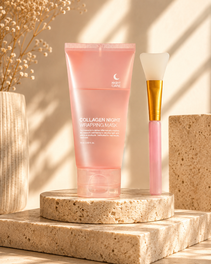 Face Night Mask Collagen Wrapping Mask + Brush