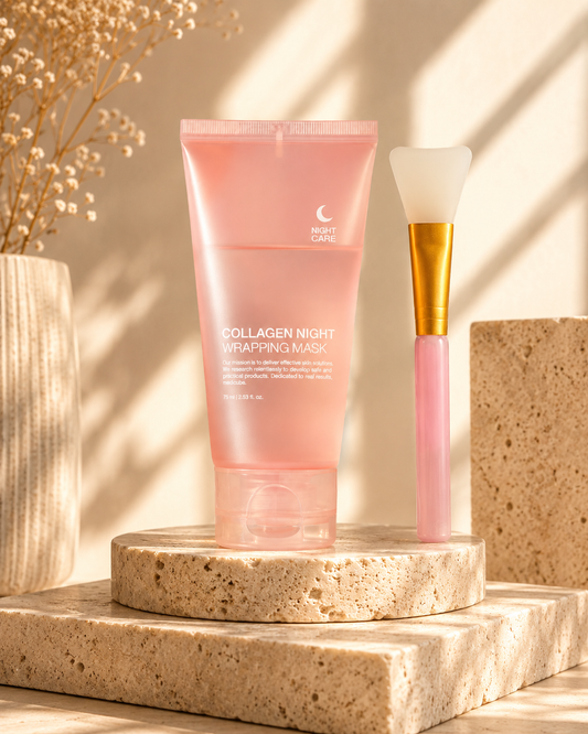 Face Night Mask Collagen Wrapping Mask + Brush