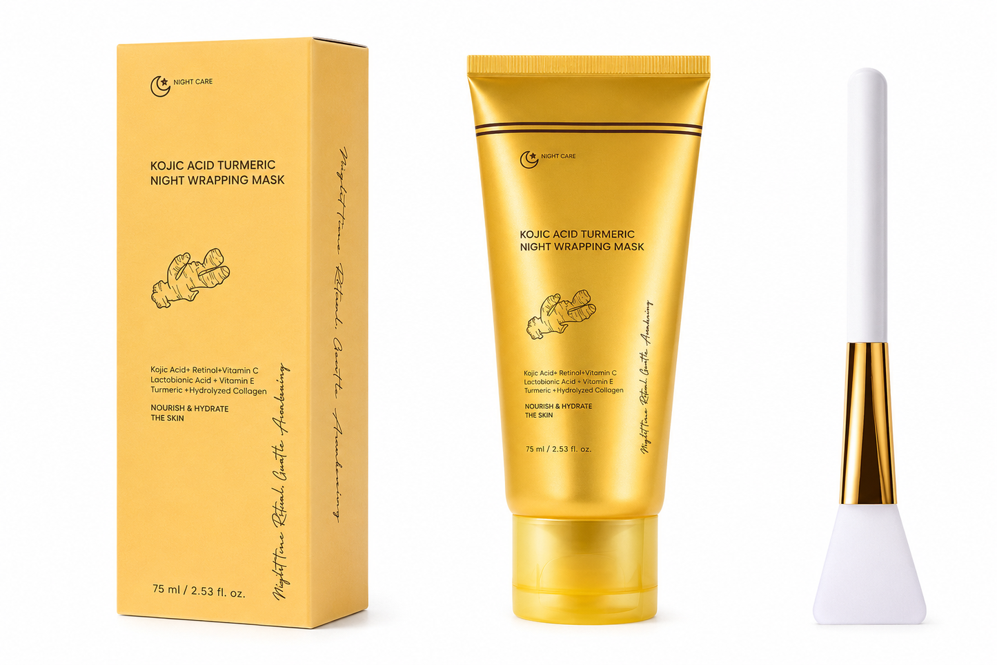 Kojic Acid Curcumin Mask + Brush